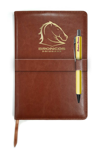 Brisbane Broncos NRL Notebook and Pen Gift Pack