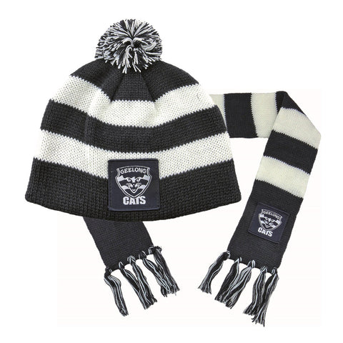 Geelong Cats Baby Pack - Baby Scarf and Beanie - Spectator Sports Online