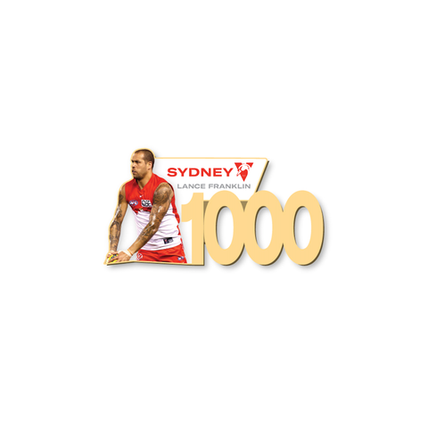 Sydney Swans Lance Buddy Franklin AFL 1000 Goals Lapel Pin
