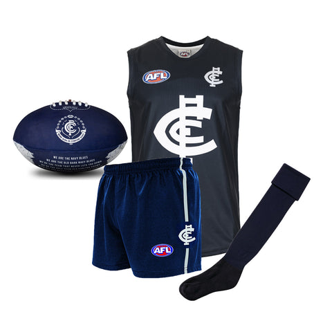 Carlton Blues Kids Youths AFL Auskick Playing Pack with Football