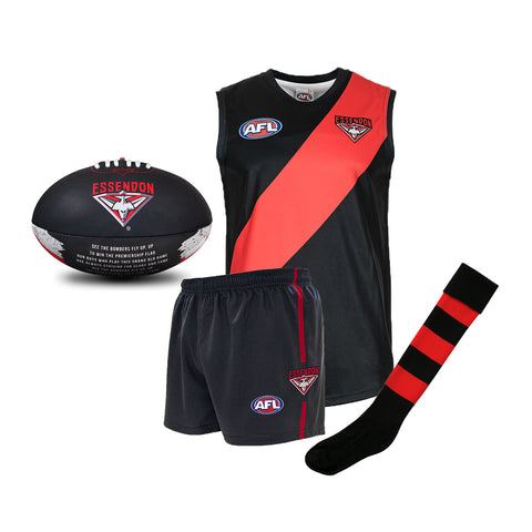 Essendon Bombers Kids Youths AFL Auskick Playing Pack with Football
