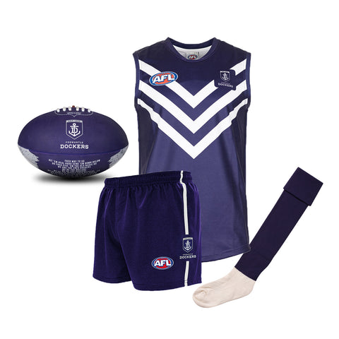 Fremantle Dockers Kids Youths AFL Auskick Playing Pack with Football