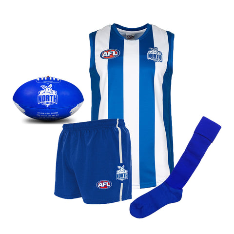 North Melbourne Kangaroos Kids Youths AFL Auskick Playing Pack with Football