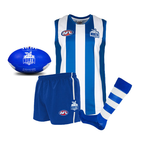 North Melbourne Kangaroos Kids Youths AFL Auskick Playing Pack with Football