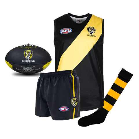 Richmond Tigers Kids Youths AFL Auskick Playing Pack with Football