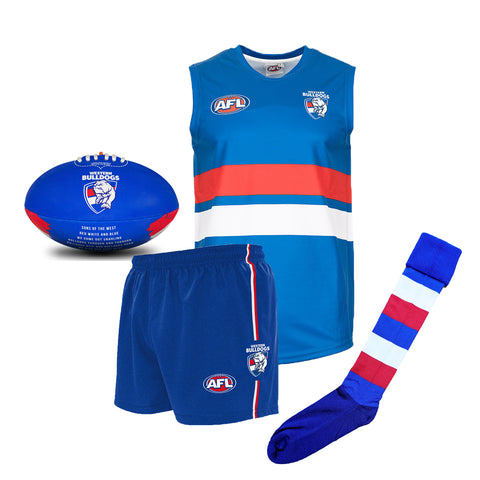 Western Bulldogs Kids Youths AFL Auskick Playing Pack with Football