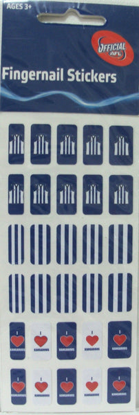 Official AFL North Melbourne Kangaroos Fingernail Stickers - Spectator Sports Online
