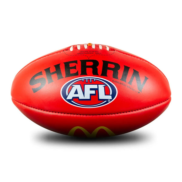Sherrin Official Game Ball of the AFL Leather Size 5 McDonald Football