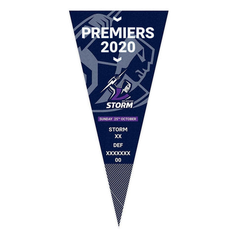 Melbourne Storm NRL 2020 Premiers Pennant Score Flag PH1