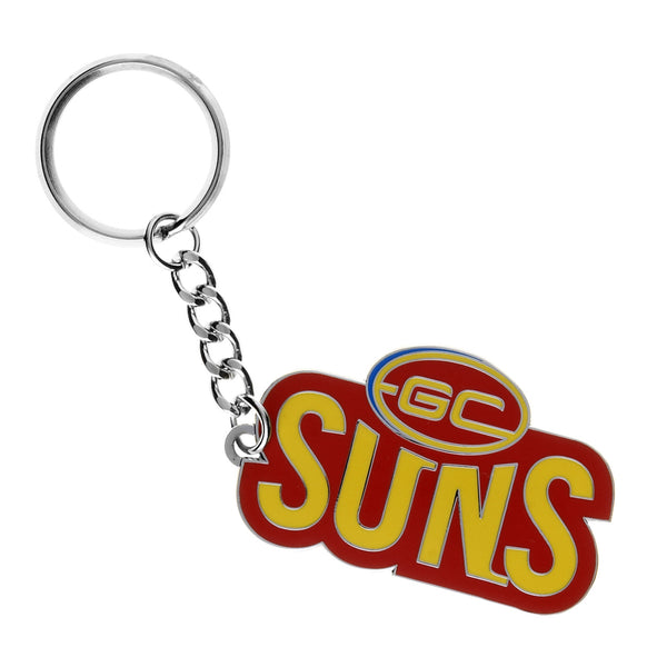 Gold Coast Suns Metallic Logo Keyring - Spectator Sports Online