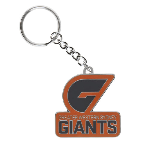 Greater Western Sydney GWS Giants Metallic Logo Keyring - Spectator Sports Online