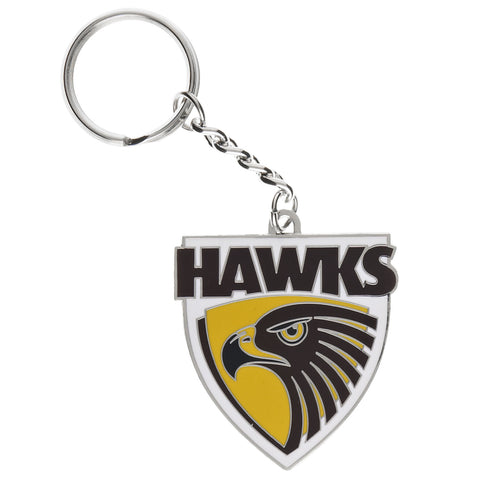Hawthorn Hawks Metallic Logo Keyring - Spectator Sports Online
